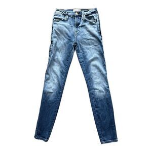 Frame Denim Womens Le High Skinny Jeans Medium Blue Wash 24